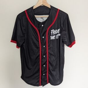 Hybrid Apparel Jason Voorhees Baseball Jersey Small Black Friday The 13th Print